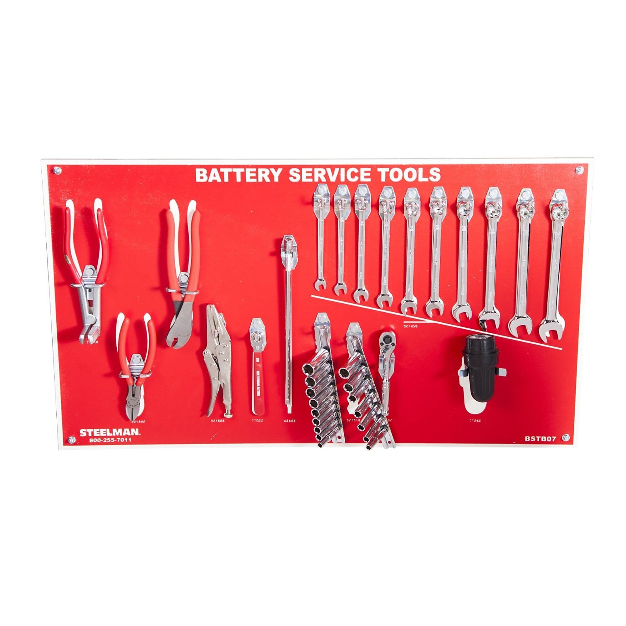 STEELMAN Battery Service Tool Board, Model# BSTB07-WT